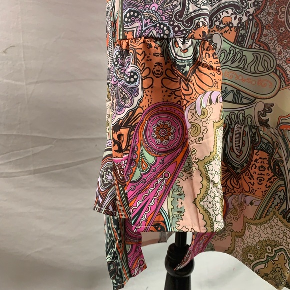 Paisley Print Ruffle Asymmetrical Hem Cami Dress - Picture 6 of 6